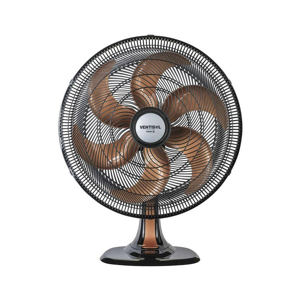 Ventilador De Mesa Oscilante Turbo 50cm 6 Pás Bronze Ventisol em Oferta na Shopee
