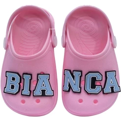 Sandalia Babuche Infantil Nº 19 ao 36 Chinelo Menino Menina Nome Personalizado Calce Facil 12.44
