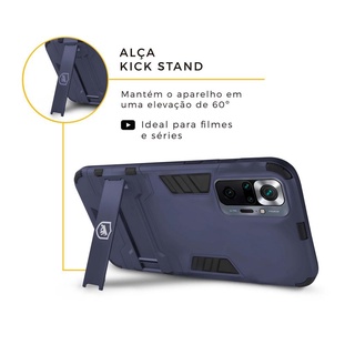 Capa Armor Proteção Militar para Xiaomi Redmi Note 10 Pro - Gshield, Antiderrapante Kickstand em Oferta na Shopee