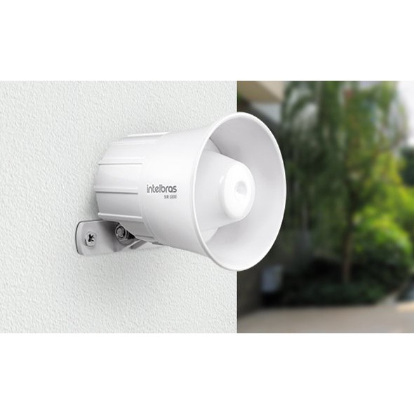 Sirene Para Alarme Sonoro Intelbras 105 Db Sir 1000 Com Fio Potencia Alta