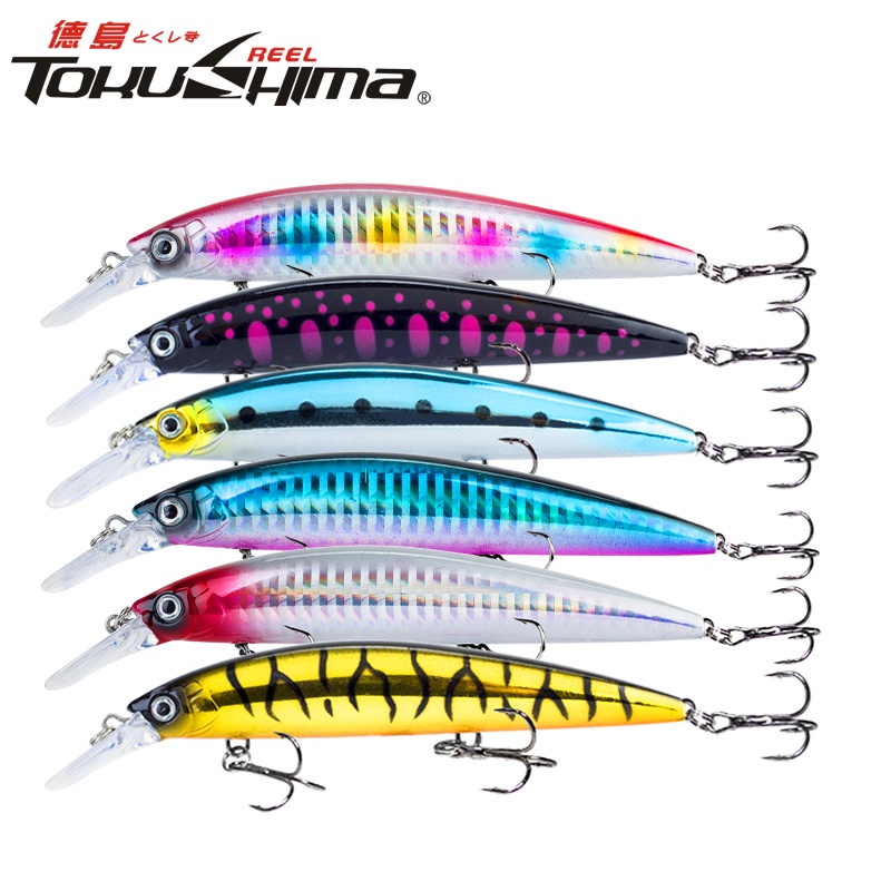 1 Pcs 13 Cm/36g Sinking Minnow Isca 3D Olhos De Pesca Buzz Bait 6 Cores