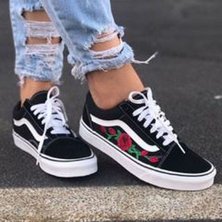 tenis vans old skool floral