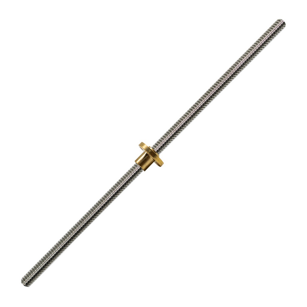 Fuso Trapezoidal de Avanço TR8 8 x 330mm com Castanha