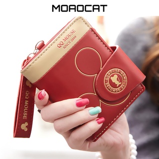 [MOAOCAT] Carteira dobrável dos desenhos animados 2022 versão japonesa e coreana bonito pequena moda fresca simples senhoras curtas bolsa de moedas pequena carteira de bolso com zíper meia dobrável carteira de cartão carteira