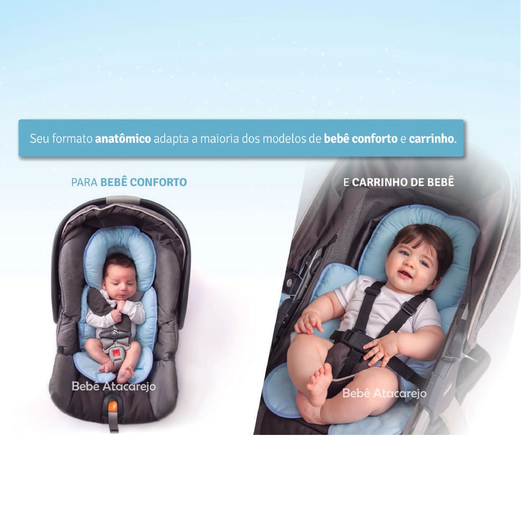 Capa Almofada Redutor Bebe Conforto Suporte De Cabeça Pescoço