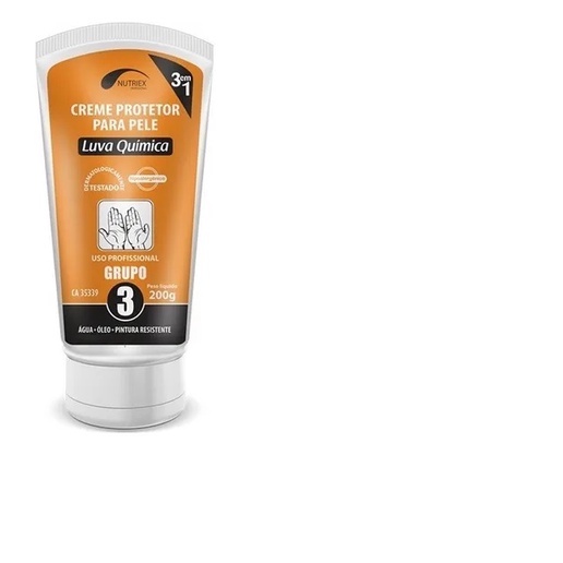 Creme Protetor De Pele Luva Quimica Grupo 3 200gr Nutriex em Oferta na Shopee