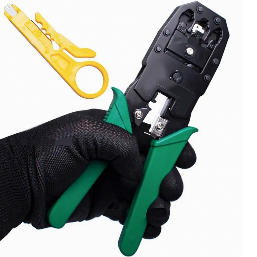 Alicate Crimpador Cabo De Rede RJ45 e RJ11 Decapador 3 em 1 | Shopee Brasil