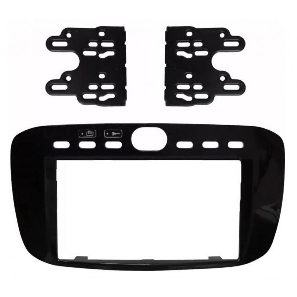 Moldura 2 Din Fiat Punto 2013 A 2017 Linea 2015 A 2016 - Preta em Oferta na Shopee