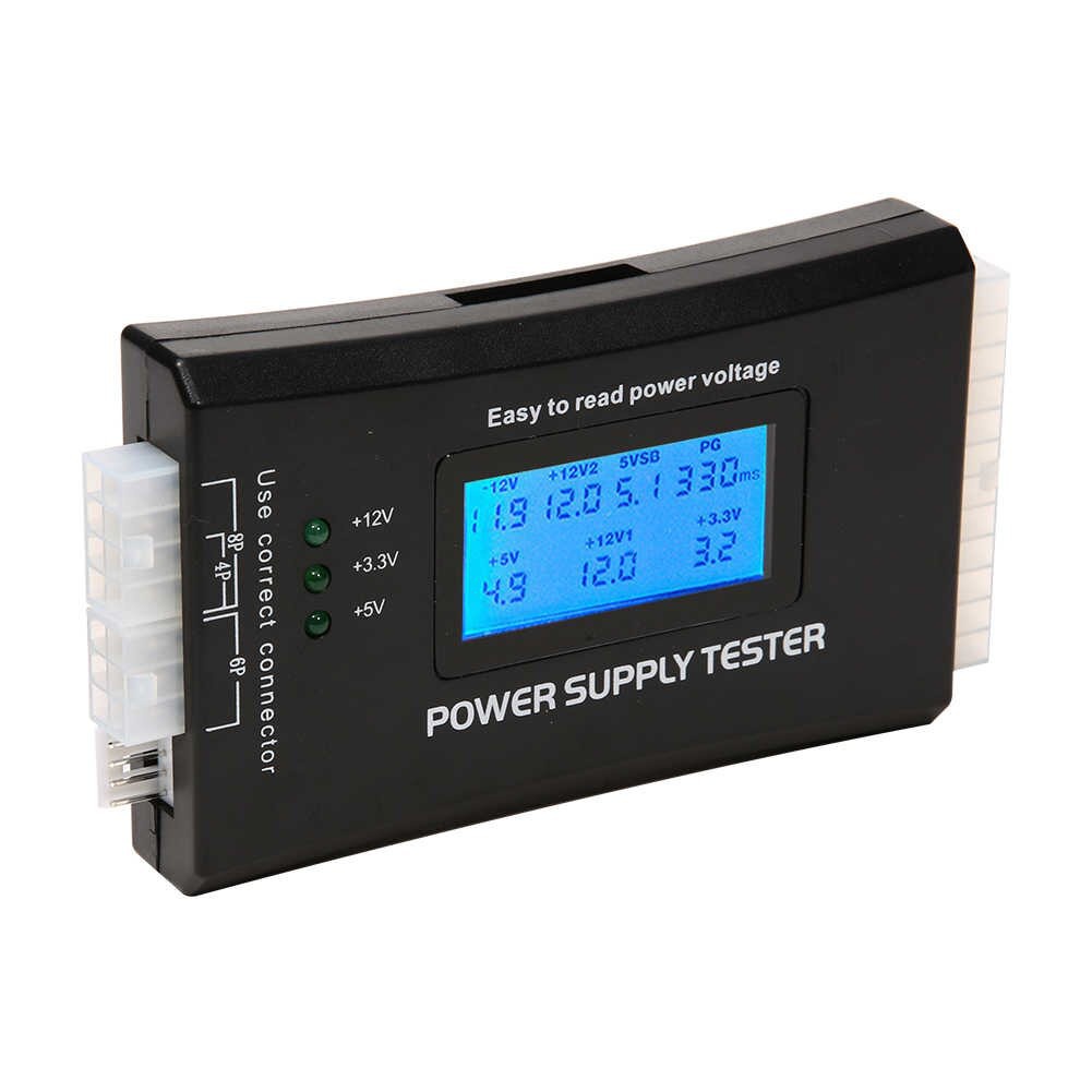 Testador Fonte Digital Lcd Alimentação Atx 20 PARA 24 Pinos Sata