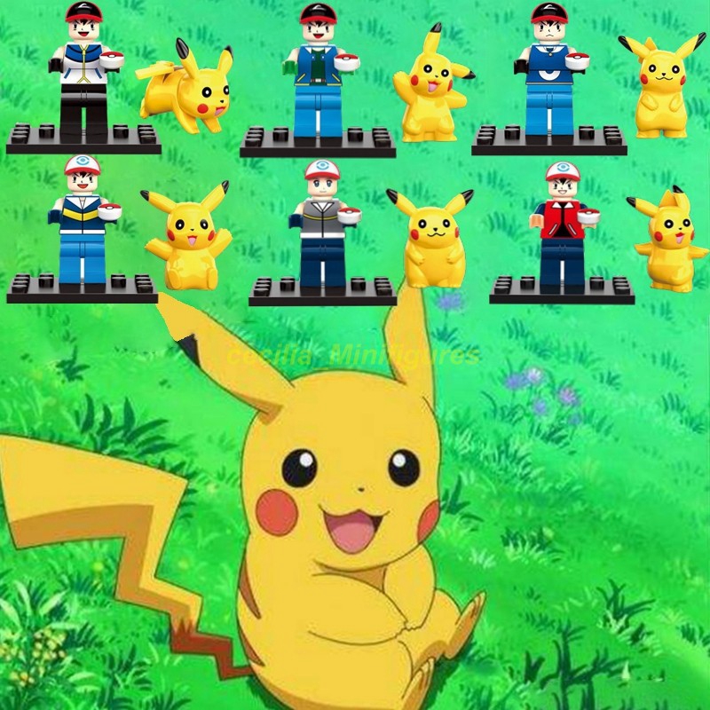 Perfumado Lego Minifigures Pokemon Pikachu Blocos De Derramar