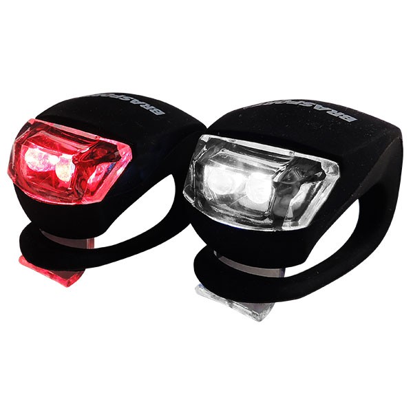 LANTERNA LED BIKE KIT COM 2 PEÇAS E BATERIAS (4CR2032) INCLUSAS - UMA LUZ BRANCA E UMA LUZ VERMELHA