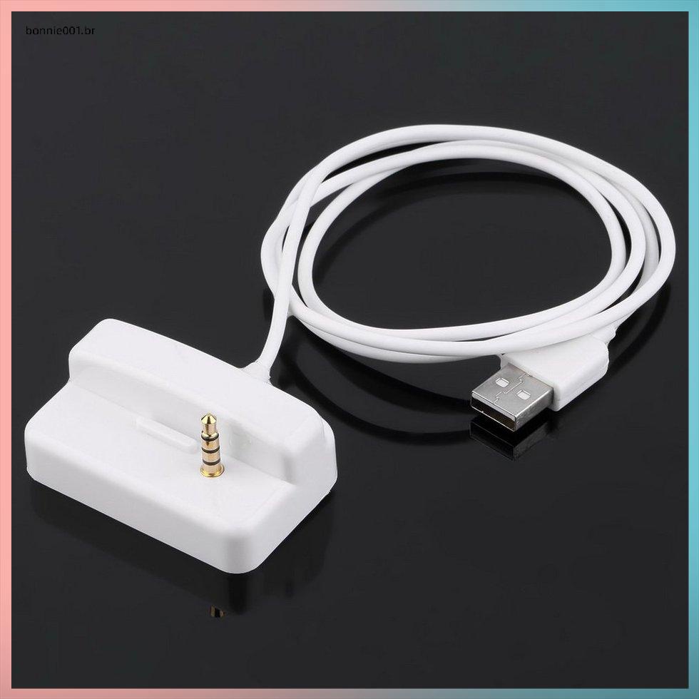 BOBR>>>White Plastic USB Charger & Sync Replacement Docking Station Cradle For Apple For iPod For Shuffle 2 2ND 3 3RD GEN 2G