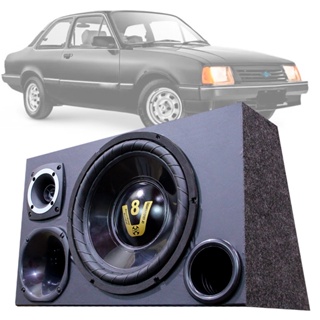 Caixa Trio Som Automotivo Trio Completa Subwoofer Gm Chevette em Oferta na Shopee