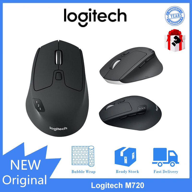 Mouse Óptico Sem Fio Bluetooth Logitech M720 Com 8 Botões 1000dpi