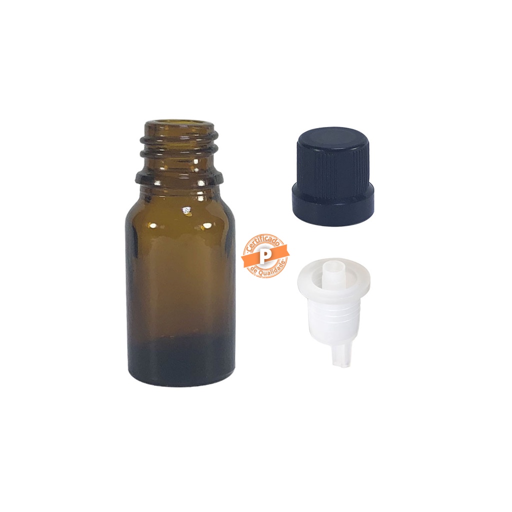 Frasco De Vidro Com Gotejador 10ml (20 Unidades)