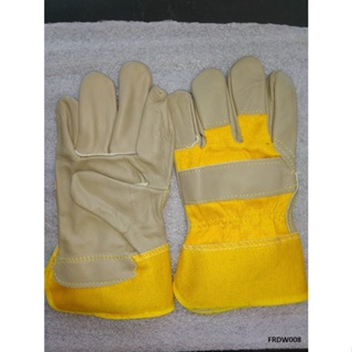 Luvas Mascara Soldador E Trab. Pesados Em Tecido / Couro Amarela Frdw008 - 26cm em Oferta na Shopee