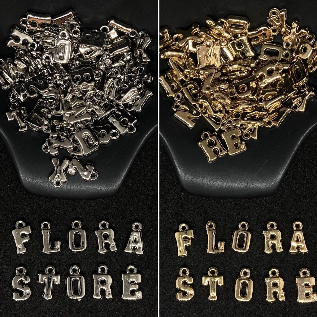 Pingente Letras ABS 10mm Com 50 Unidades em Oferta na Shopee