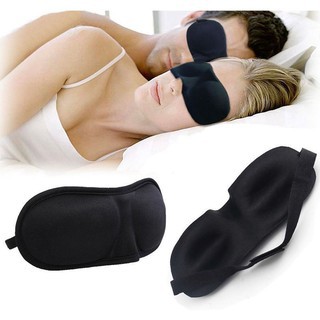 Máscara De Olho 3D Acolchoada Flexível Para Viagem/Dormir
