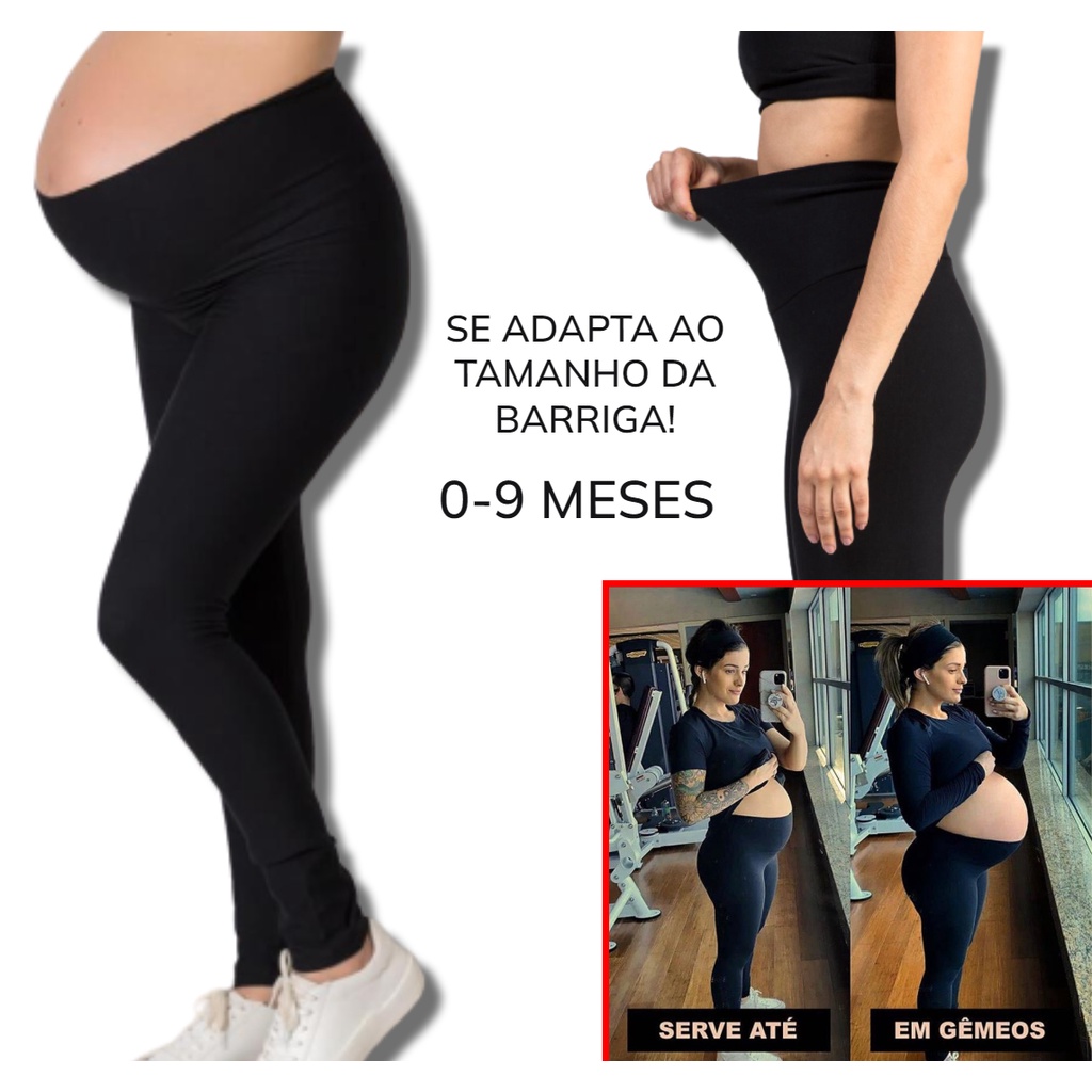Calça Flanelada P/ Gestante Plus Size Legging Roupa Grávida