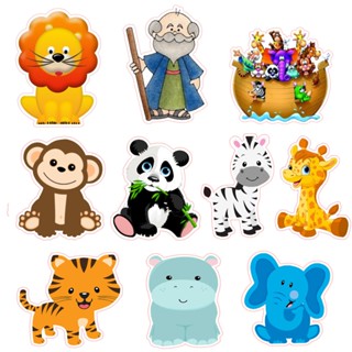 50 Apliques Arca de Noe Baby Toppers Recortes Tubete Enfeites Tags em Oferta na Shopee