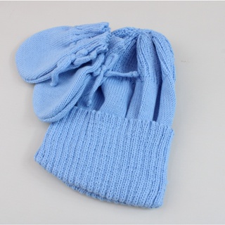 Kit Touca e Luvas de Tricô Recém Nascido Touca e Luvas Para Bebê em Oferta na Shopee