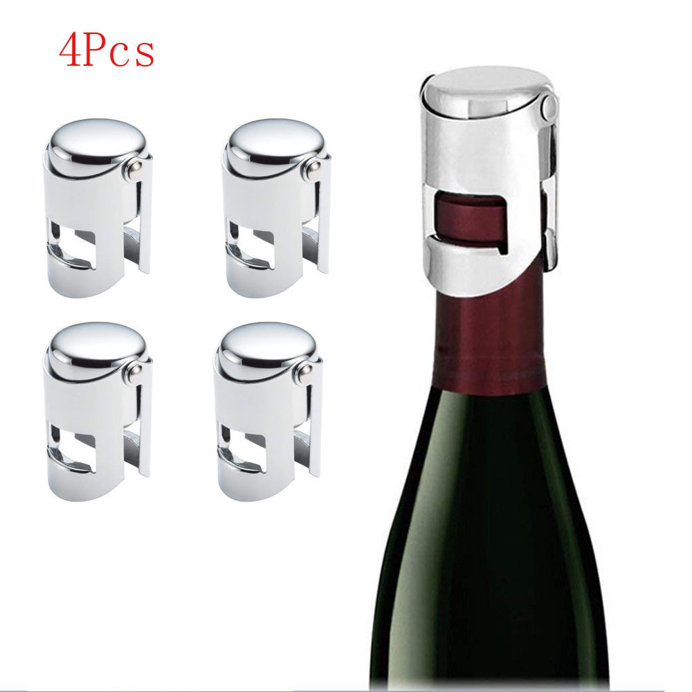 4pcs Beverage Bottle Stopper Champagne Stopper Wine Bottle Corks 
