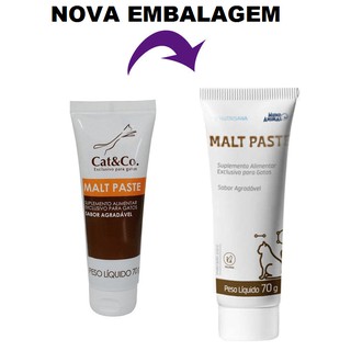 Malt Paste 70g - Suplemento Alimentar P/ Gatos em Oferta na Shopee