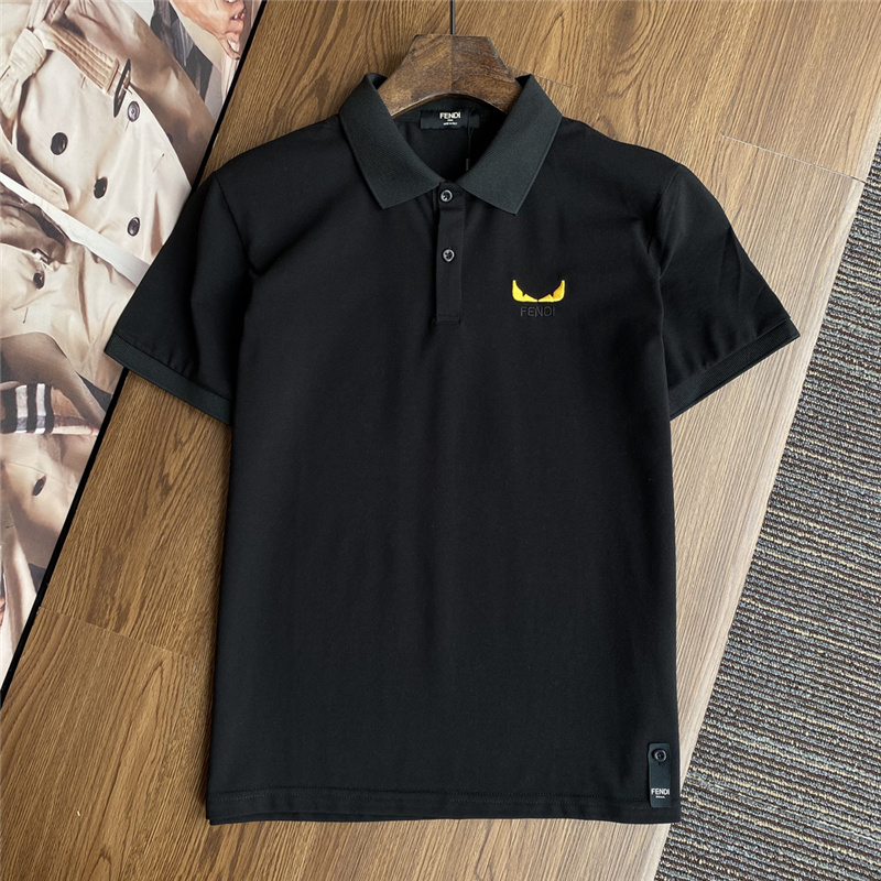 Fendi Camiseta Polo Masculina De Lapela De Manga Curta Em Algodão 9908 # -  Escorrega o Preço