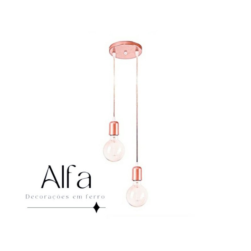 Pendente (Fio) Decorativo Retrô Duplo em Oferta na Shopee