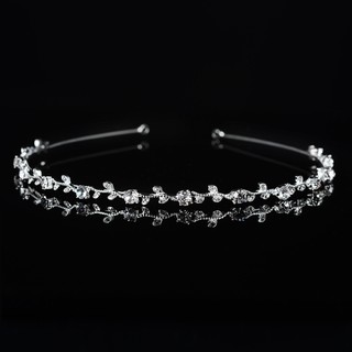 Faixa De Cabelo De Cristal De Prata Para Noiva Tiara De Strass