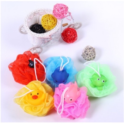 Esponja para Banho Infantil Kids - Bichinhos Banheira Aperta o Bichinho e Sai Som