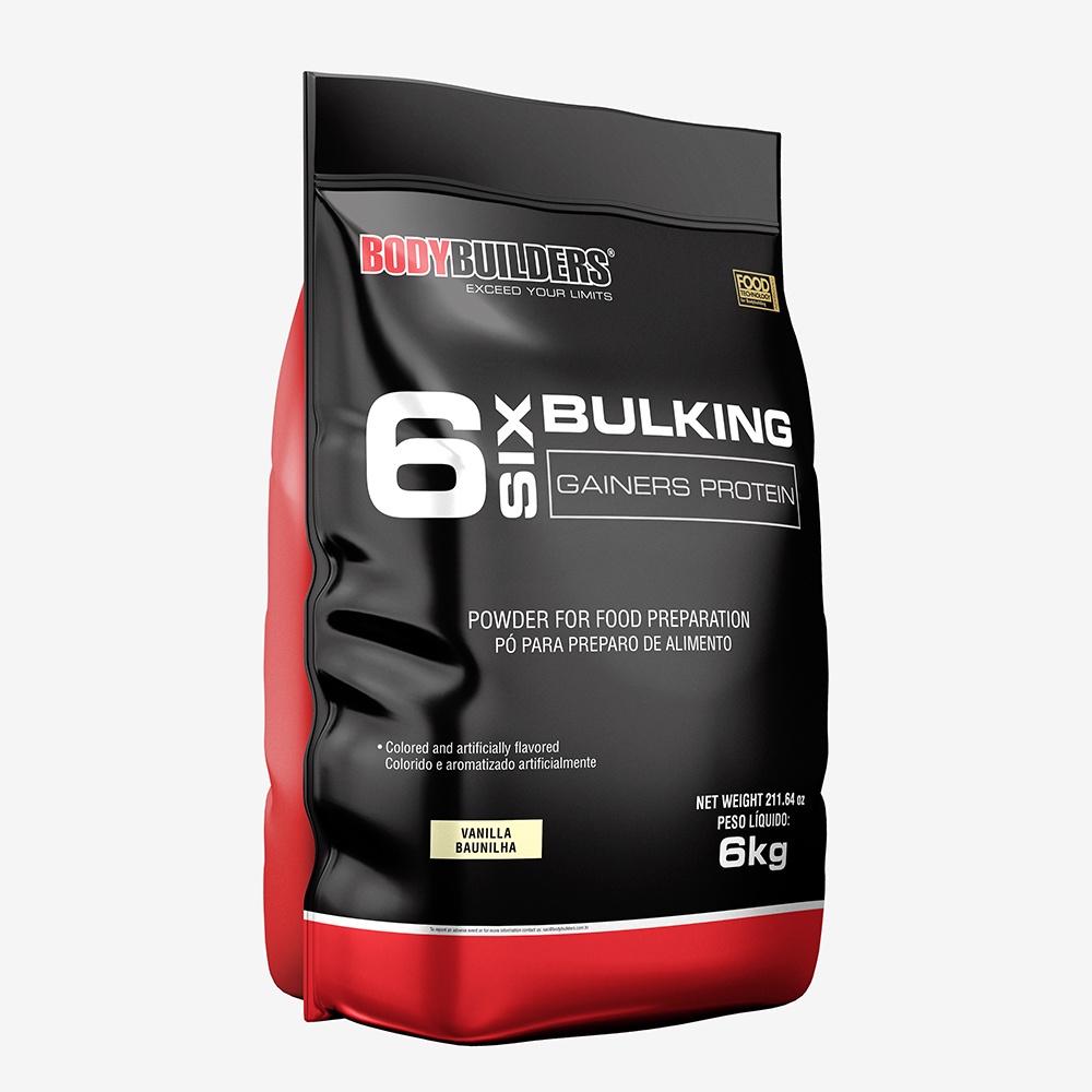 Suplemento Hipercalórico - 6 Six Bulking Gainers Protein Refil 6kg – Bodybuilders