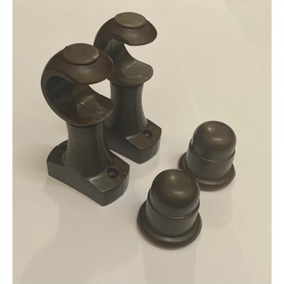 Kit Par de Suporte Para Cortina 28mm/19mm Imbuia