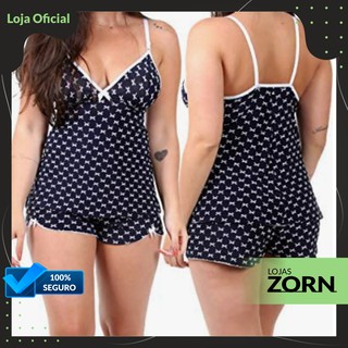 Kit 03 Short doll Baby Doll Pijama Feminino Roupa de Dormir em Liganete Conforto