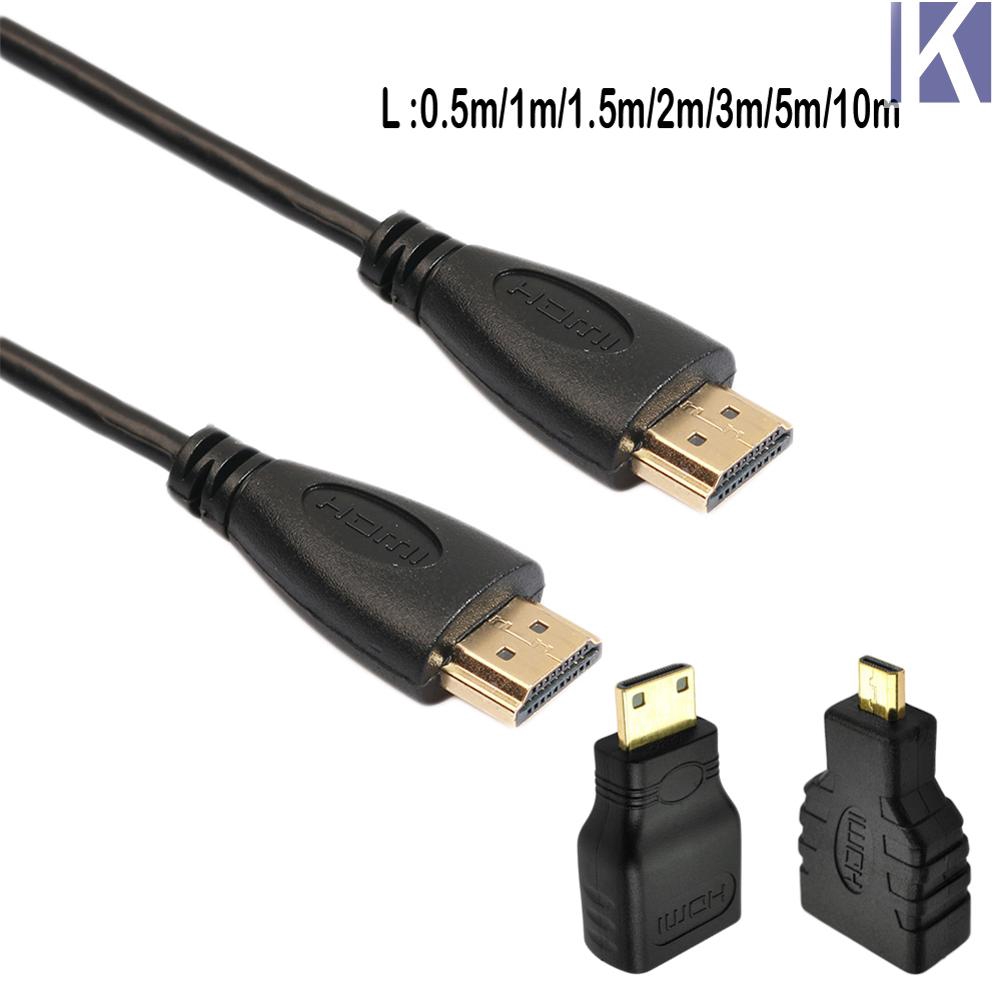 Micro HDMI to HDMI Adapter Microhdmi Adaptor HDMI Adapter Gold Plated Cable Adapter Black
