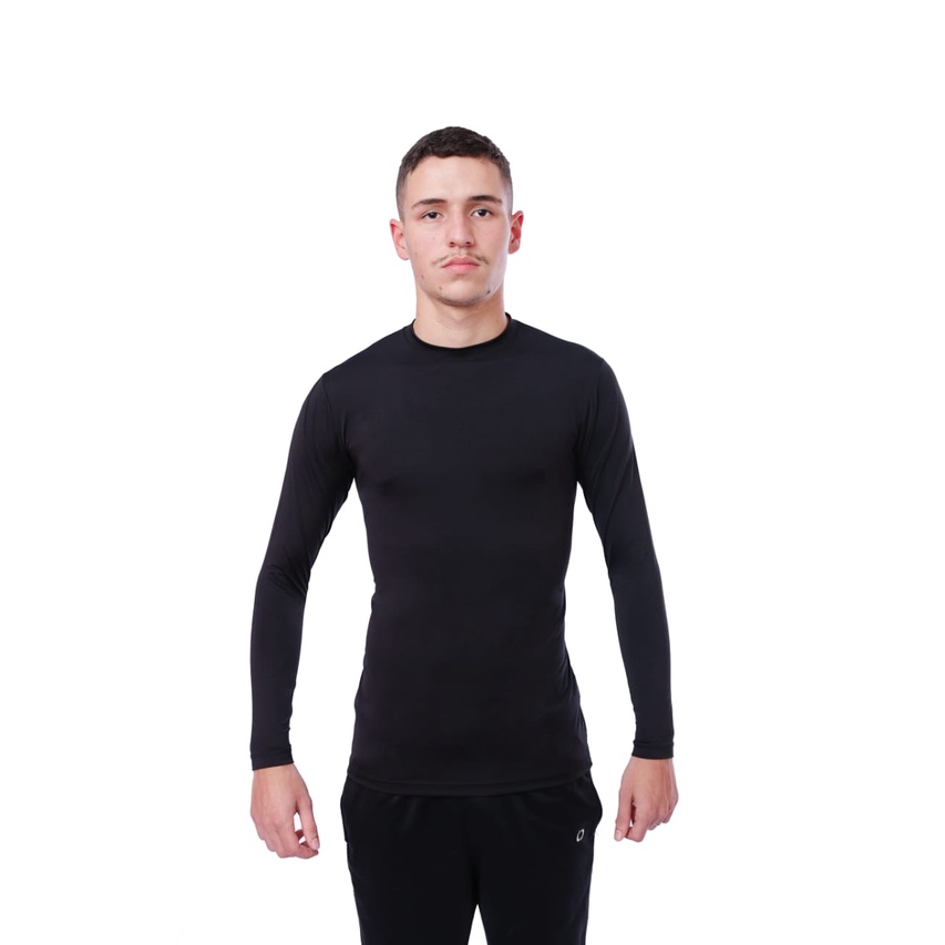 Kit 3 Blusas Gola Careca Camisa Manga Comprida Longa Proteção Solar Uv Treino/ciclista