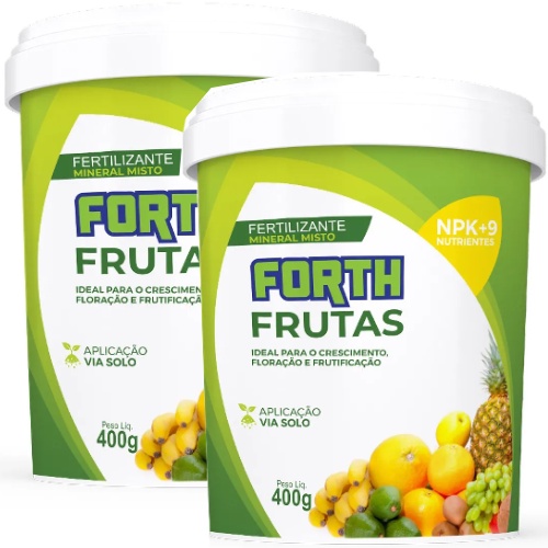 Kit 2 Adubo Fertilizante Forth Frutas 400g - Floração em Oferta na Shopee