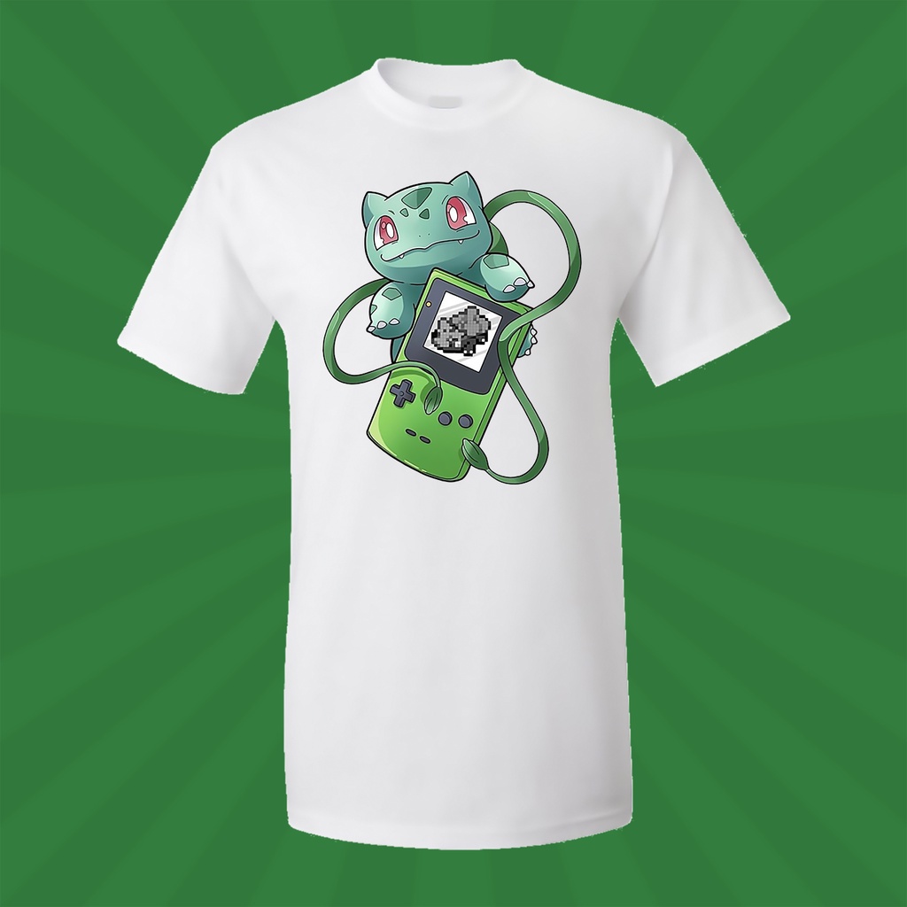 Camiseta Unissex Anime Pokémon Bulbasaur Gameboy - Escorrega o Preço