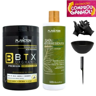 Btx Orghanic Premium Redução de Volume + Shampoo Anti Resíduo 500m - Plancton