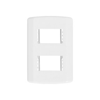 Pluzie Placa 4x2 para 2 módulos com Suporte espelho Branco em Oferta na Shopee