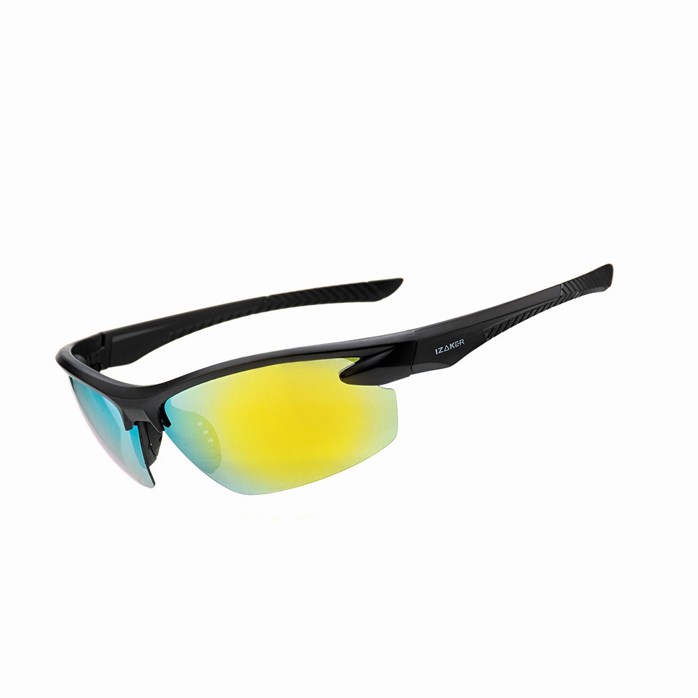 Óculos Para Pesca De Sol Polarizado Estilo Esportivo Lentes Amarelo Espelhado Com Proteção UV400 Izaker 1436