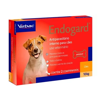 Vermífugo para Cachorro Endogard Virbac 10 kg c/ 2 comprimidos