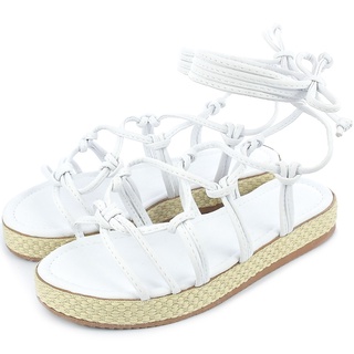 Sandália de Amarrar Feminina Flatform de Cordão Ref:510