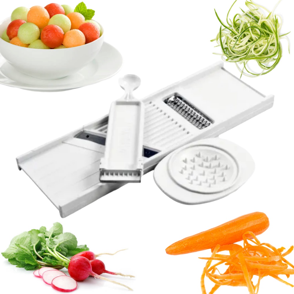 Conjunto 4 Em 1 Descascador Boleador Mandoline Cortador Legumes Cozinha Pratica Indispensável