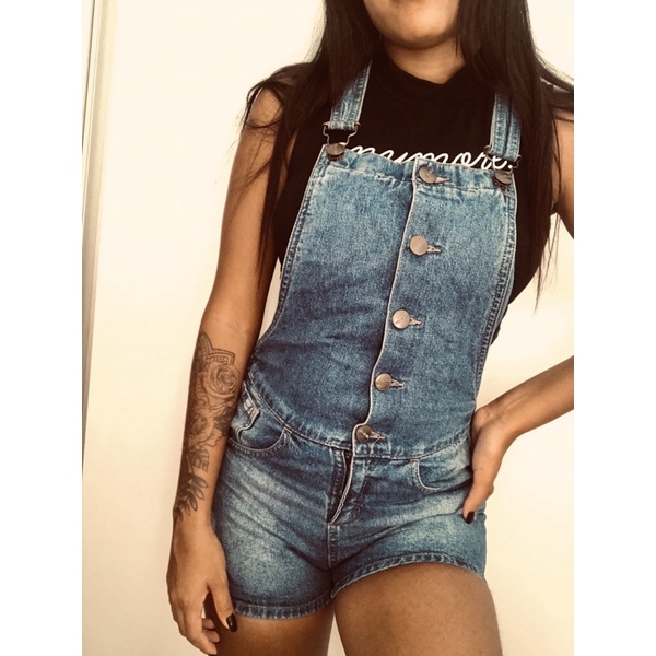 Jardineira Jeans/ jardineira blogueira /moda blogueira