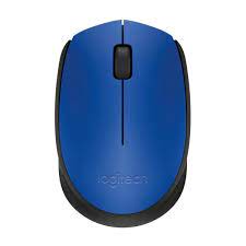 Mouse sem fio Logitech M170 azul e preto