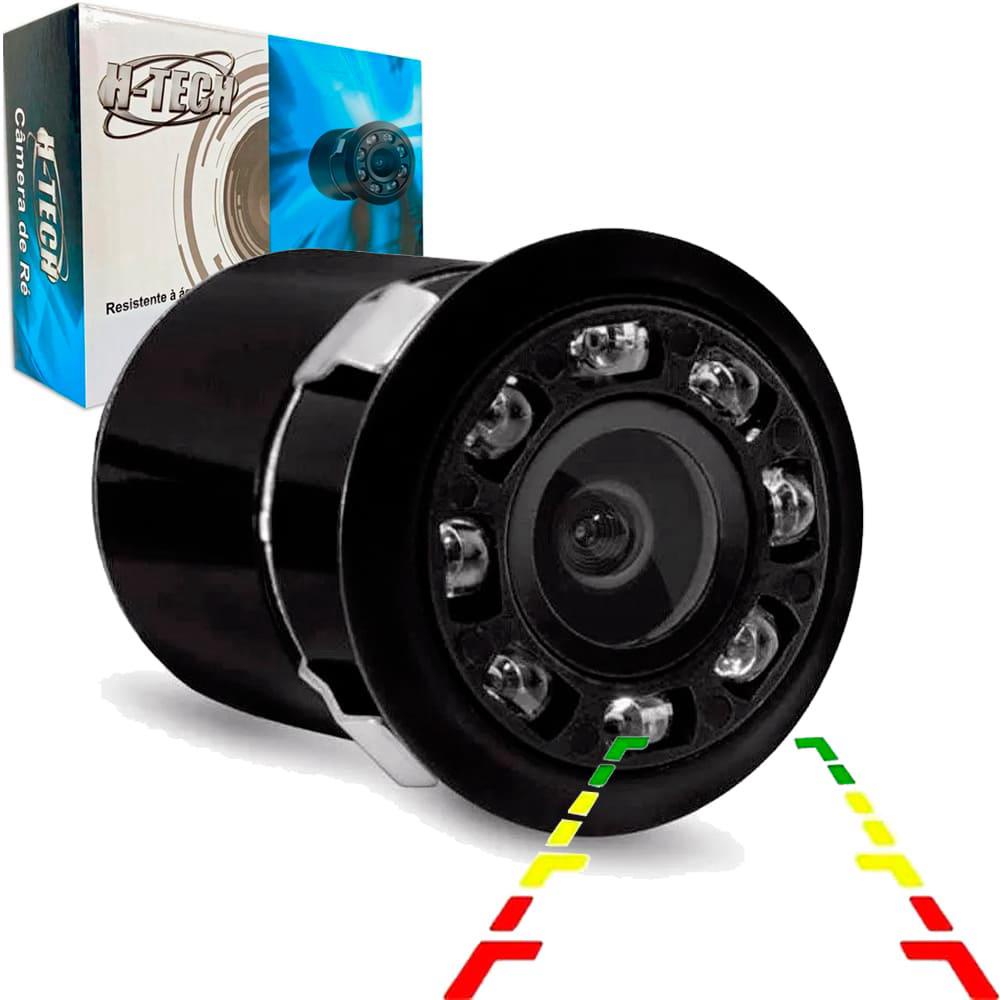 Câmera de Ré Automotiva Colorida Led Visão Noturna Traseira CR300 em Oferta na Shopee