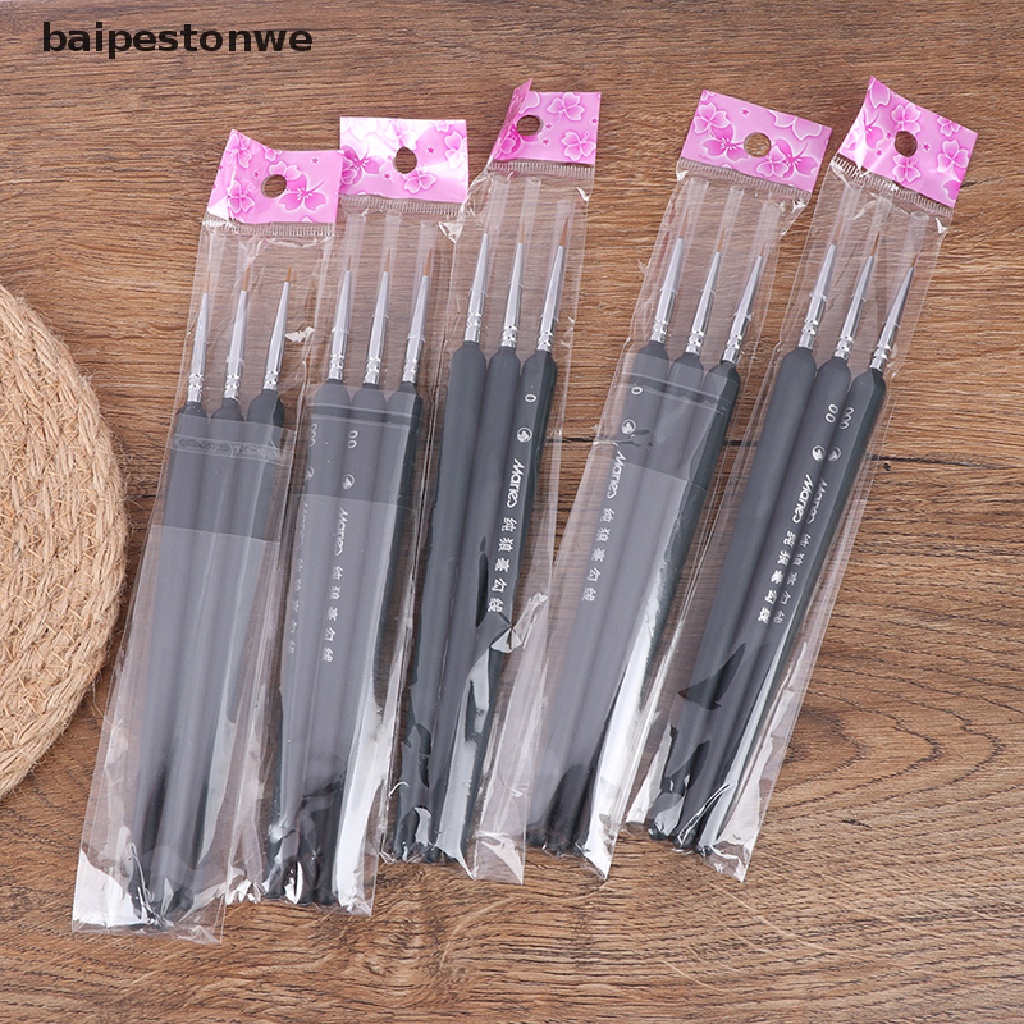 3 Peças 0/00/000 Pincel Para Arte Em Miniatura Com Pintura Profissional