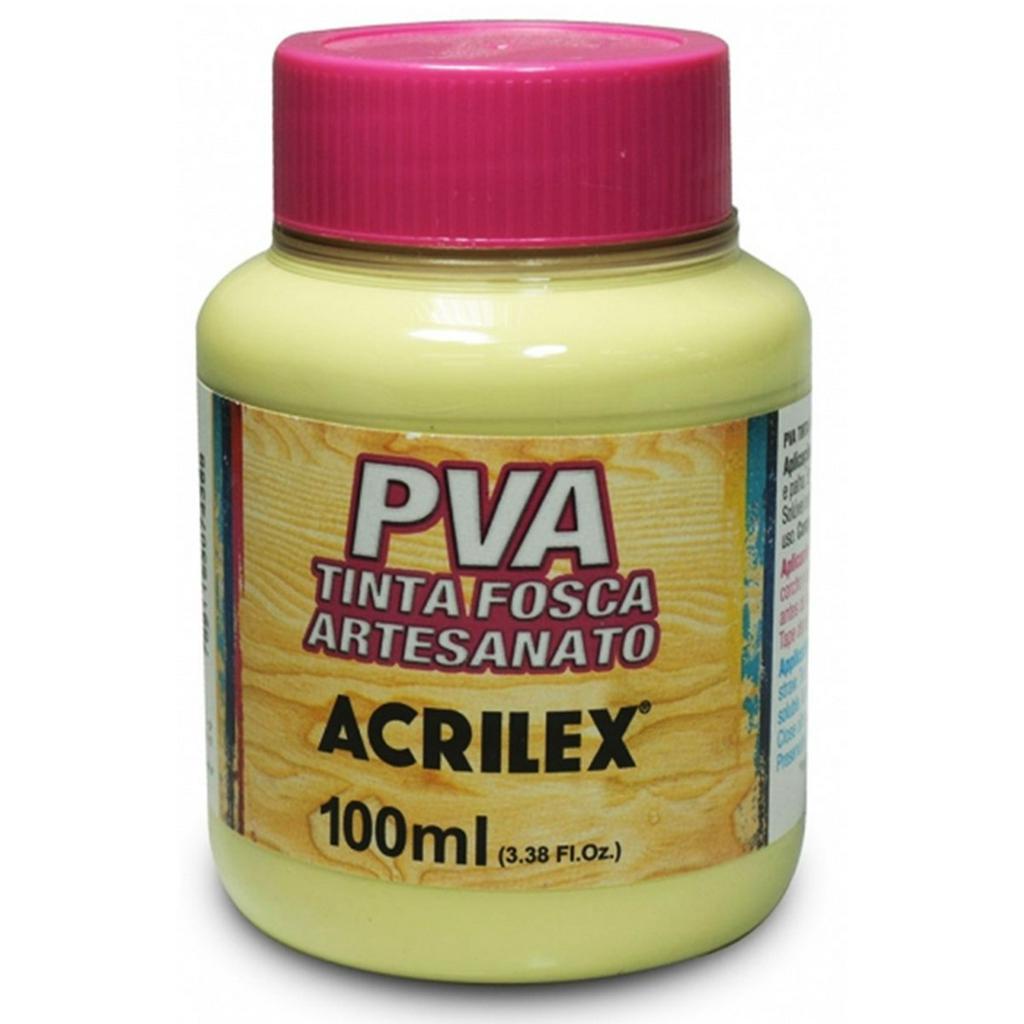 Tinta Fosca para Artesanato PVA 100ml Amarelo Bebê Acrilex em Oferta na Shopee