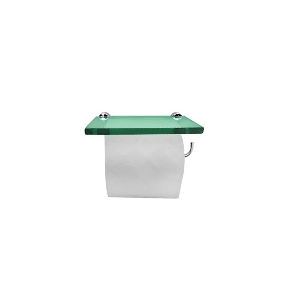 Papeleira de Vidro com Suporte Verde